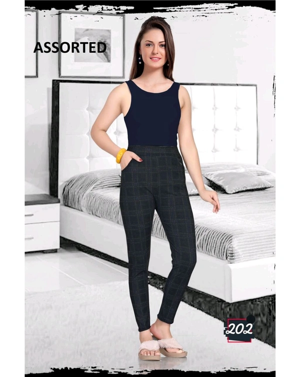Stretch Slim Fit Pants Black (202)