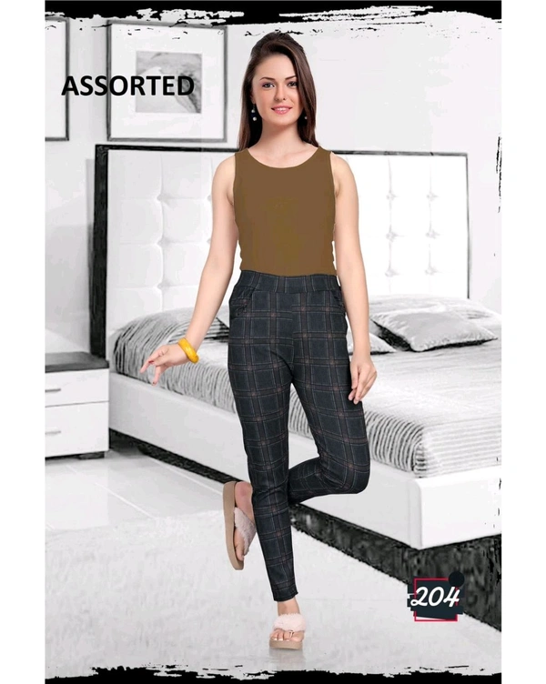 Stretch Slim Fit Pants Black (204)