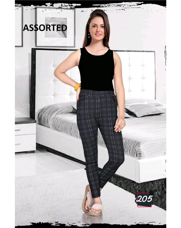 Stretch Slim Fit Pants Black (205)