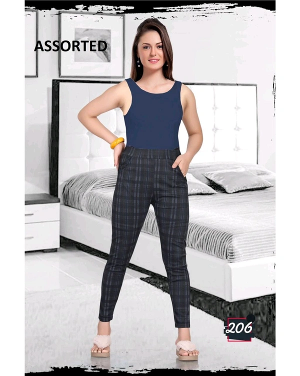 Stretch Slim Fit Pants Black (206)