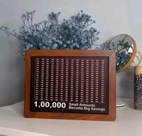 1 Lakh Wooden Money Piggy Bank For Kids/ Housewife