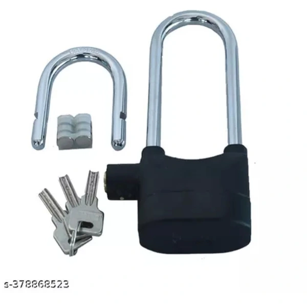 Alarm Security Lock With Motion Sensor And 3 Keys Metallic Finish