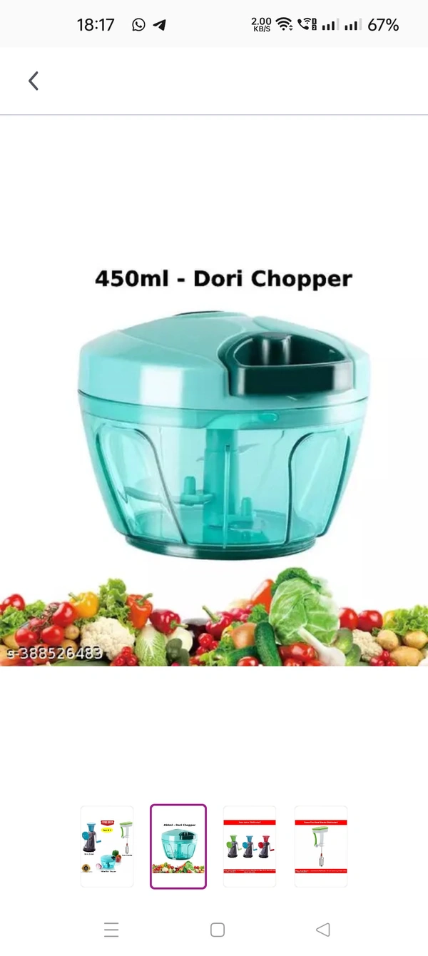 ByteHive Combo Of 450 Ml Vegitable  And Fruit Chopper And Manual Hand Juicer