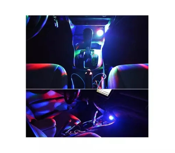 Car Interior USB Disco Magic LED Flash Light Comparable to All Vehicle