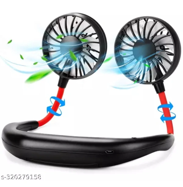 Handfree Personal Mini Neck Fan USB Rechargeable 360 Degree Rotation Fan