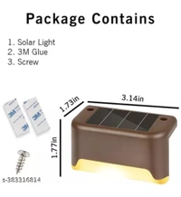 Plastic Solar Step Light Outdoor Led Solar Powered Deck Light Waterproof