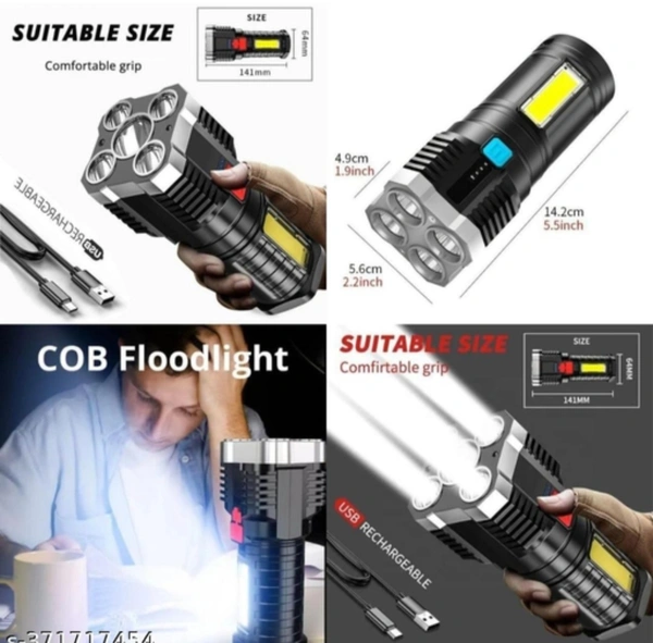 Portable Rechargeable LED Flashlight