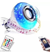 Tied Ribbons 3 in 1- 12W B22 Led Bulb with Bluetooth Speaker Music Light Bulb + Rgb Light Ball Bulb with Remote Control for Home Bedroom Living Room Party Decoration