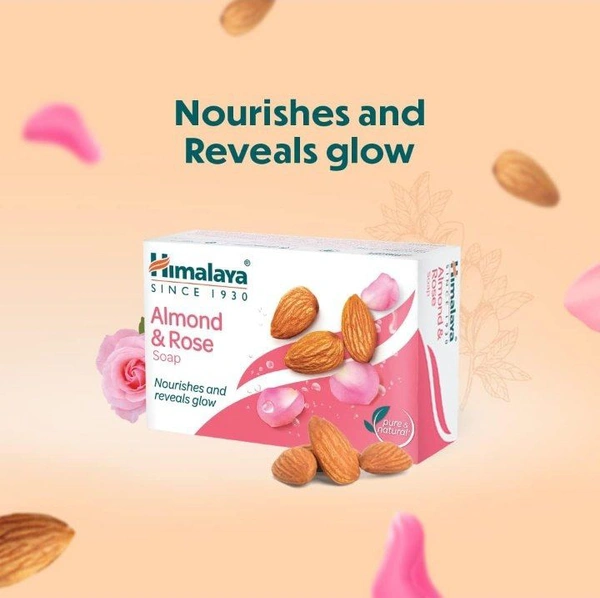 HIMALAYA Himalaya Herbals Almond & Rose Soap, 75gm (PACK OF 3)
