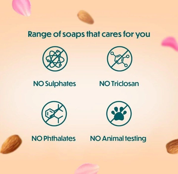 HIMALAYA Himalaya Herbals Almond & Rose Soap, 75gm (PACK OF 3)