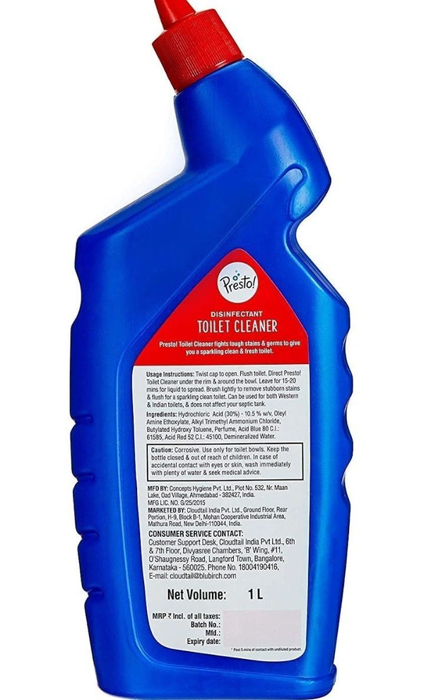Presto! Toilet Cleaner - 1 L (PACK OF 2) 2L