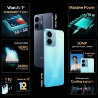 IQOO iQOO Z6 Lite 5G (Stellar Green, 6GB RAM, 128GB Storage) with Charger | World's First Snapdragon 4 Gen 1 | Best in-Segment 120Hz Refresh Rate | Travel Adaptor Included in The Box