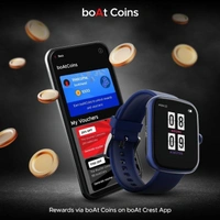 boAt Wave Style Smart Watch with 1.69" Square HD Display, DIY Watch Face Studio, Coins,HR & SpO2 Monitoring,7 Days Battery Life, Crest App Health Ecosystem, Multiple Sports Modes(Deep Blue)