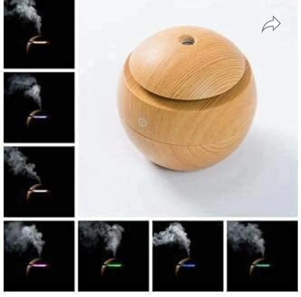 Portable Cool Mist Humidifier With Led Night Light Air Humidifier For Home,Car, Portable Room Air Purifier  - peach colour