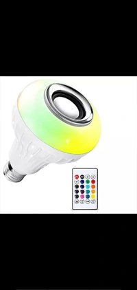 Wireless Bluetooth Sensor  12w Music Multicolour Led Bulp With Remote Controller 
