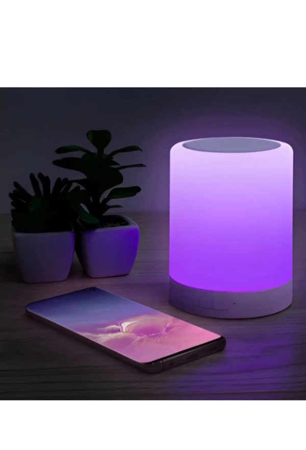 Melbon Portable BT Speaker Wireless Mini Player Touch Pat LIGHT Colourfull Led Night Light  5.6 W Bluetooth, Laptop, Dekstop Speaker ( White, Multicolour, 2.0 Channel )