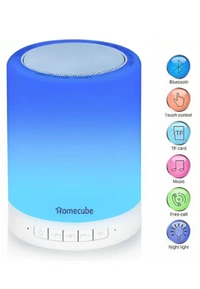 Melbon Portable BT Speaker Wireless Mini Player Touch Pat LIGHT Colourfull Led Night Light  5.6 W Bluetooth, Laptop, Dekstop Speaker ( White, Multicolour, 2.0 Channel )