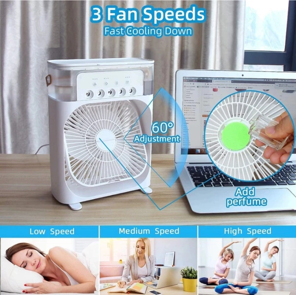 Offroot 500 L Room/Personal Air Cooler ( Multicolor, Portable Air Conditioner Fan Usb Personal Cooler, Mini Humidifier Fan) - White