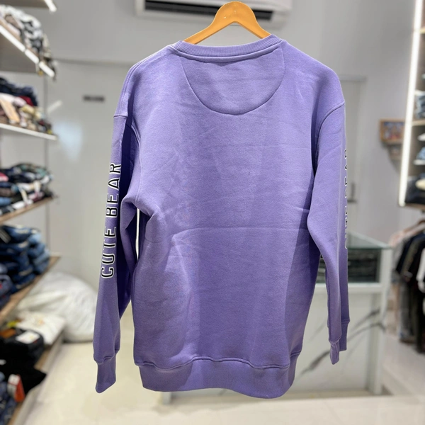 cute bear Hoodie - L, Violet