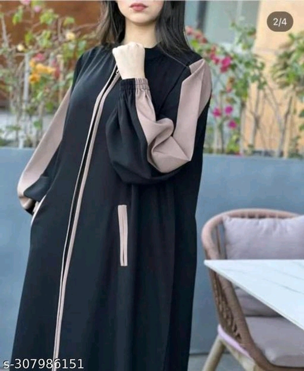 Attractive Women Abayas  - Black, Free Size.