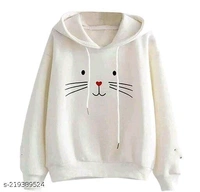 Printed Sweatshirt Full Sleeve Hoody - Navy Blue, L