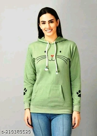 Printed Sweatshirt Full Sleeve Hoody - Magenta / Fuchsia, XL