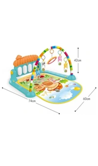 Baby Gym Piano Play Mat With Music & Fitness Rack with Hanging Rattles Lights Musical Keyboard Mat Piano Multi-Function (up to 2 Years)Name: Baby Gym Piano Play Mat With Music & Fitness Rack with Hanging Rattles Lights Musical Keyboard Mat Piano Multi-Function (up to 2 Years)It is an ideal gift for your newborn kids, nice playthings puppet for comforting them, meanwhile develop the - Magnolia, Free