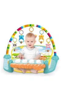Baby Gym Piano Play Mat With Music & Fitness Rack with Hanging Rattles Lights Musical Keyboard Mat Piano Multi-Function (up to 2 Years)Name: Baby Gym Piano Play Mat With Music & Fitness Rack with Hanging Rattles Lights Musical Keyboard Mat Piano Multi-Function (up to 2 Years)It is an ideal gift for your newborn kids, nice playthings puppet for comforting them, meanwhile develop the - Magnolia, Free