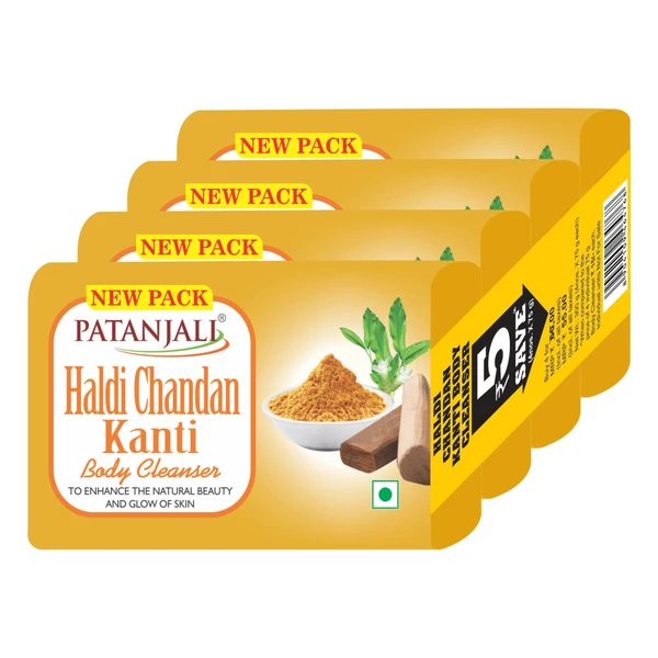 Patanjali Haldi Chandan Kanti - Set Of 4	