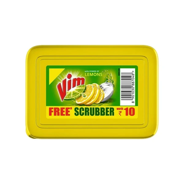 Vim Bar - Dishwash Bar Tub -  500g + FREE Scrubber