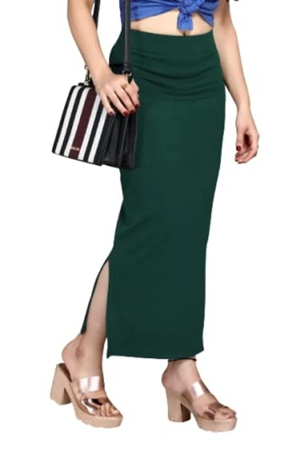 SCUBE DESIGNS Stylish Fashion Solid High Waist Long Skirt Slim Formal Side Slit Long Straight Pencil Skirt, Travel Girls/Women Dress An - L