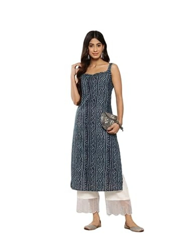 Bollyclues Women's Crepe Straight Bandhani Printed Kurti(BA-01) AN