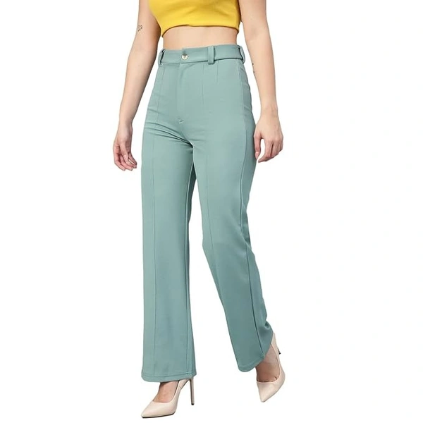 KOTTY Women Polyester Blend Solid Trousers An
