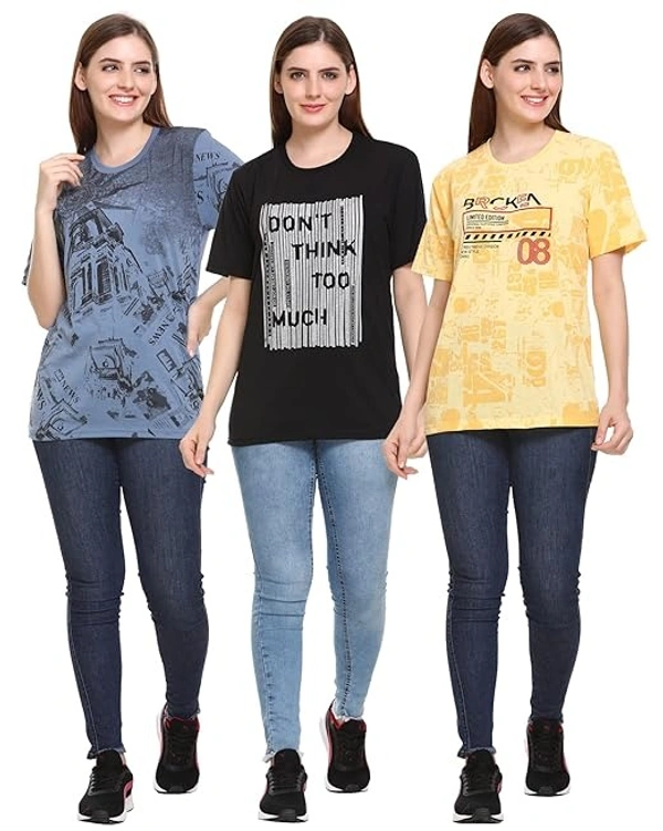 SHAUN Women T-Shirt(N704WF3_$P_Pack of 3)