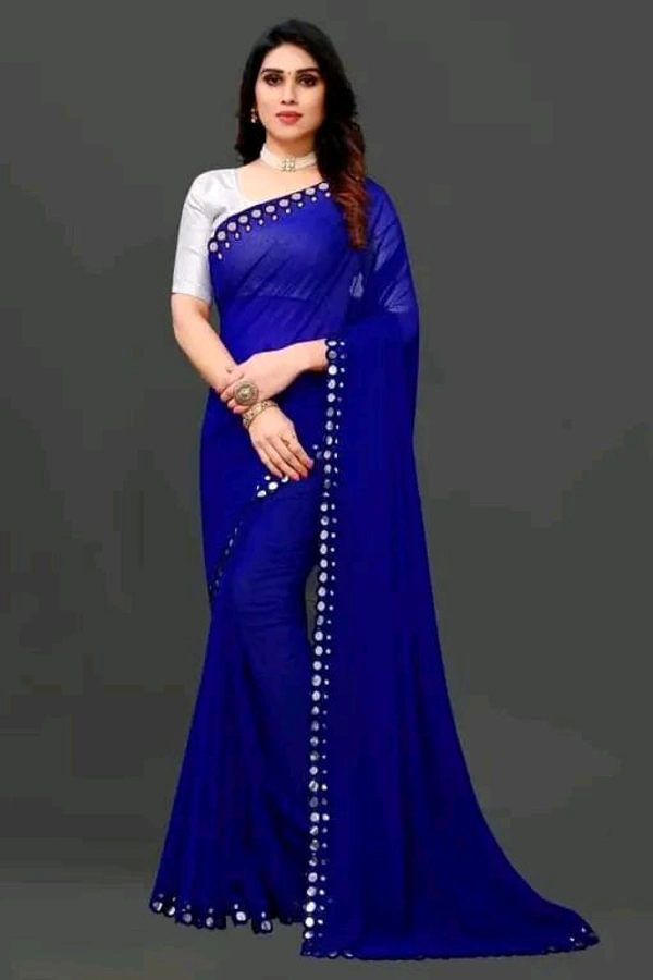 NEW FENCY GEORGETTE CUT WORK SAREE MO 0.4