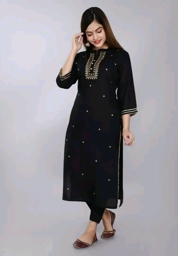 Embroidered Rayon Straight Kurtis good fit 0.2