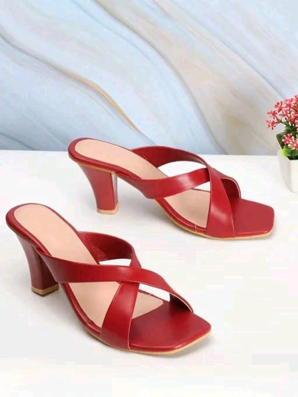 Syntethic Leather Heel Sandals Modran 0.3