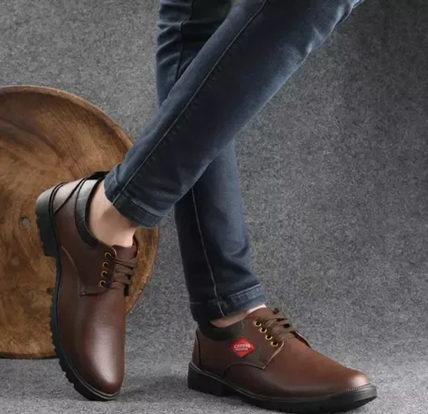 Brown office shoes casual leather Mo