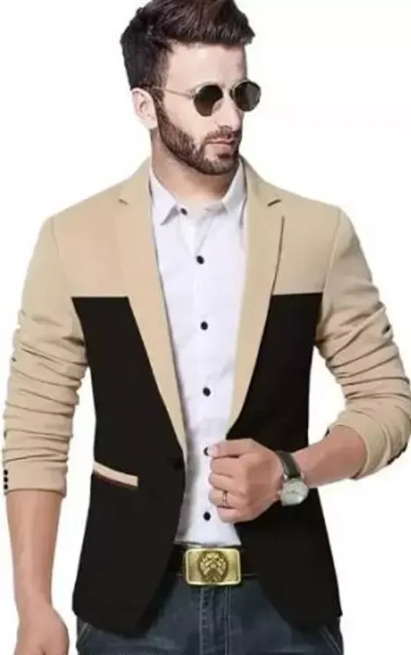 Men Solid Single Breasted Casual, Festive & Wedding Blazer MO