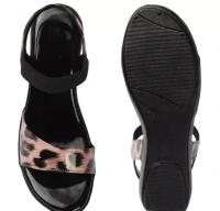 RM GLMAWALK women animal print synthetic patent leather comfortable and stylish wedges heels coushioned memory foam insole synthetic girls heel sandal | Women's Outdoor Sandals: Casual Sandals with Supportive Cushioned Sole for Everyday Use and Wedge Heels Mo - IND-8