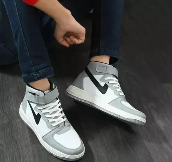 Sneakers For Men (Grey, White) Mo