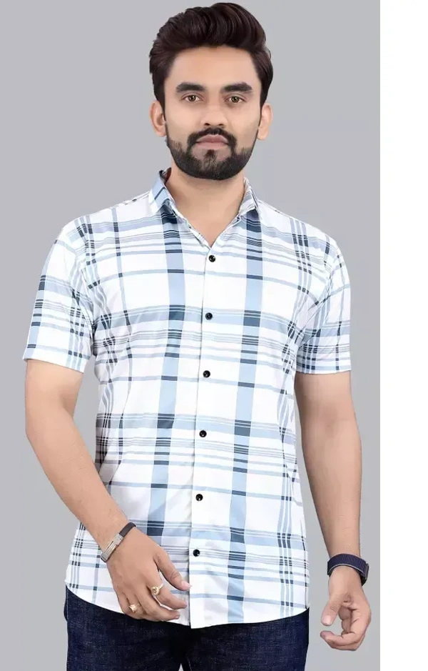 Men Regular Fit Printed Slim Collar Casual Shirt Mo