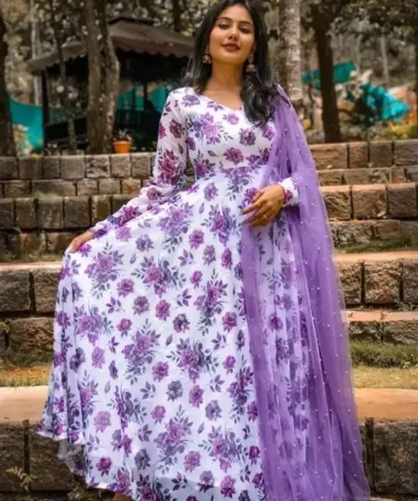 Pretty Fashionable Women's Kurti With Net Dupatta Mo