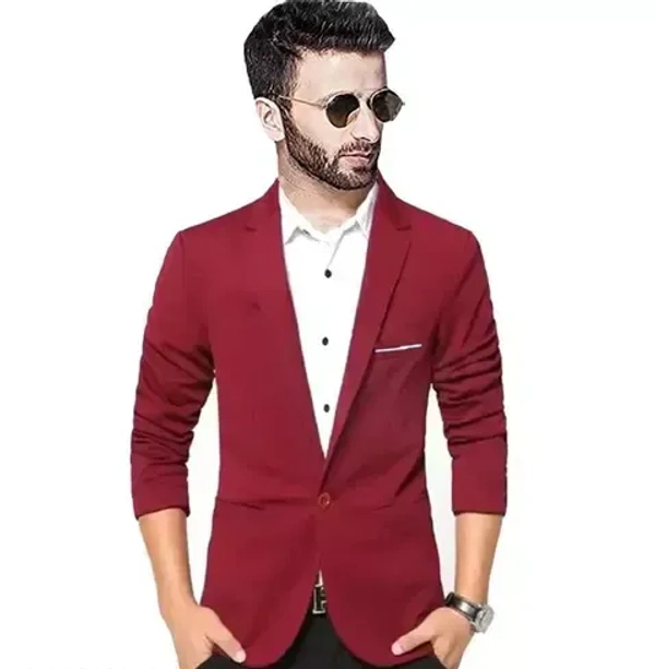 Men Solid Single Breasted Casual, Festive & Wedding Blazer Mo