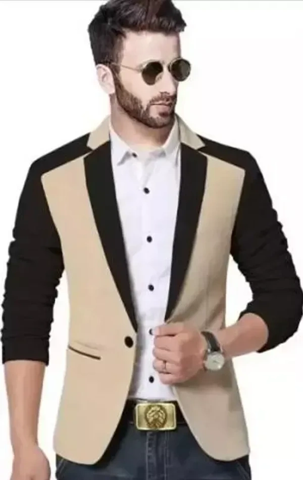 Men Solid Single Breasted Casual, Festive & Wedding Blazer Mo