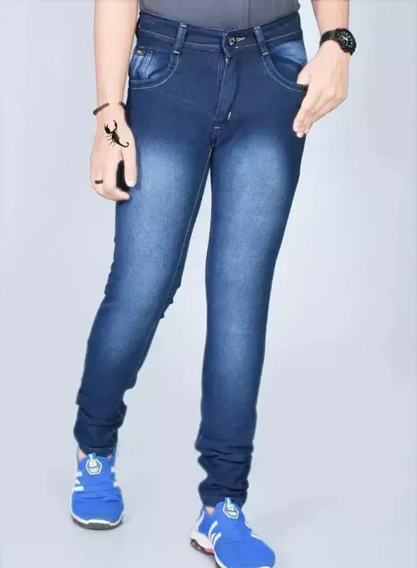 Men Cotton Blend Jeans Mo