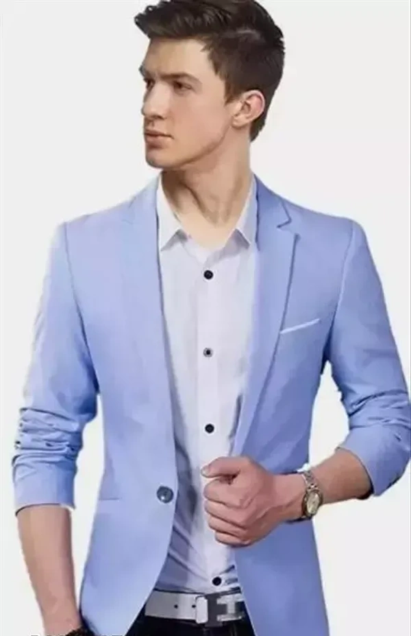 Men Solid Single Breasted Casual, Festive & Wedding Blazer Mo 