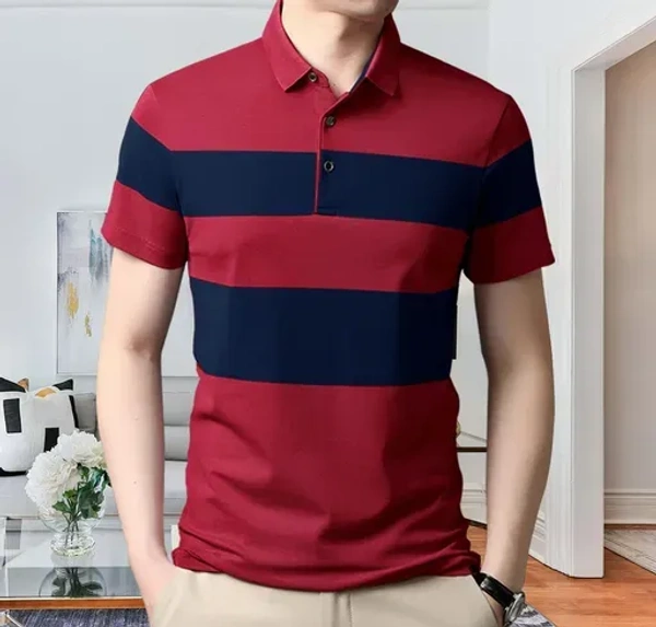 EyeBogler Printed Polo Red Tshirts for men Mo