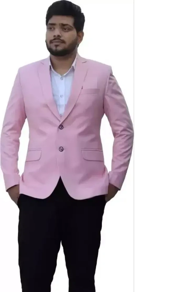 Neopol Stripe Men's Full-Sleeve Button-Front Slim-Fit Single Breasted Blazer Mo