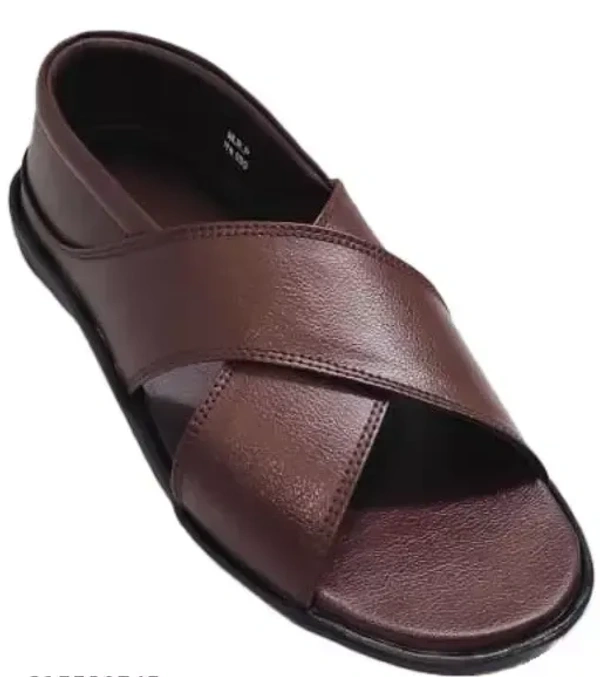 RAGE GAZE BROWN CROSS SANDAL Mo